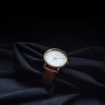 silver and white analog watch